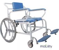 Bariatric Attendant Wheeled Shower Commode Chair