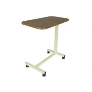 Adjustable Height Overbed Table with Plastic Top