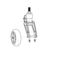 Soft Solid Castor Wheel 5" Sunrise Quickie Xenon 2 Wheelchair